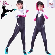 NEW Spider-Man Spider-Gwen Ghost Spider Girls Cosplay Hooded Tank Top Halloween Costume for Adult an