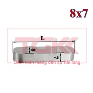 304 stainless steel key bar 8x7 - DIN6885 (A)