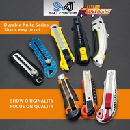 SMJ CONCEPT® Heavy Duty Utility Cutter Knife | Auto-Loading Metal Handle Design