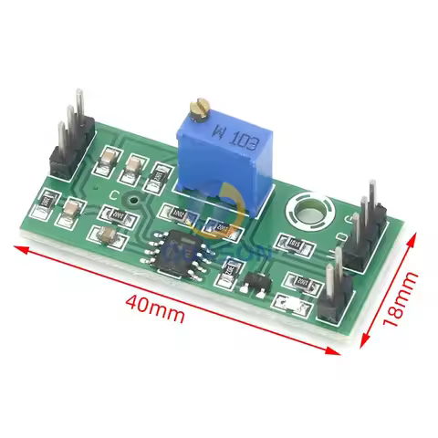 LM393 Voltage Comparator Module Signal Waveform Adjustable High Low Level/Load Drive Dual Channel 4.