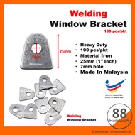 1" welding window bracket / bracket besi / grill door / window grill / telinga / welding besi / welding ear/besi tingkap
