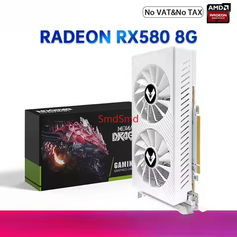 Radeon RX580 8GB Gaming Graphics Card 2048SP GDDR5 256Bit PCIE 3.0 x16 DP DVI RX580 8GB GPU Desktop 
