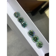 Moissanite 5.0mm 0.5ct green artificial diamond