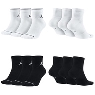 NIKE JORDAN EVERYDAY MAX ANKLE 3P Thick-Soled 3 Pairs Socks White DX9655-100 Black 010