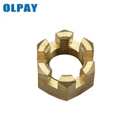 FW 90171-16011 Copper Castle Nut for Yamaha 40HP 50HP 55HP 60HP 70HP 90HP Outboard Engine