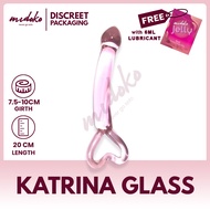 Midoko Penis Shaped Glass Dildo Heart Handle Sex Toy