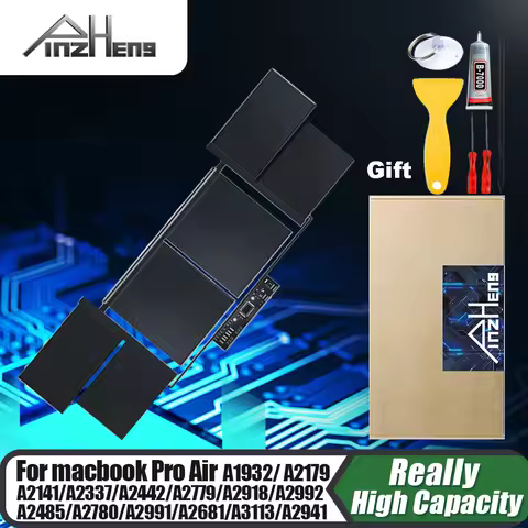 PINZHENG Laptop Battery For Macbook Air 13'' A1932 A2179 A2337 A2681 15'' Pro A2941 A2141 14''A2442