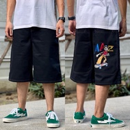 M.A.Z ขาสั้นทรงสเก็ต สีดำ ปักลายเด็กสเก็ต ผ้ายีนส์เนื้อผ้าดีมาก ทรงสวย เอว26-36 กางเกงยีนส์3ส่วนทรงช