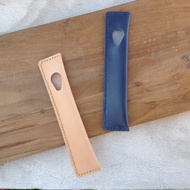 鋼筆套,筆插,鉛筆盒,筆袋 單支手縫,真皮【屆時皮革】原皮,藍色