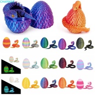 CHARMAT 3D Printed Snake Egg, Creative Snake Egg 3D Printed Snake Toys, Realistic Gradient Flower Ro