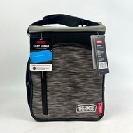 日本 THERMOS 黑灰色帆布 保溫 斜咩袋