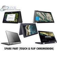 TOUCH &amp; FLIP CHROMEBOOK SPARE PARTS DELL 3189 HP X360 ACER C738 LENOVO YOGA 11E ASUS C213M ( SCREEN / KEYBOARD / CASE )