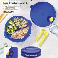 tupperware large crystalwave lunch set tempat makan bulat tupperware