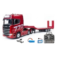 HUINA 1501 1502 SCANIA 770S HUINA 1501 1502 SCANIA 770S RC Trak Treler Lowbed Merah Kelabu Kawalan J