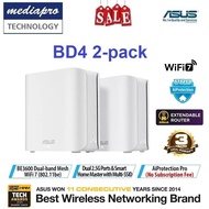 ASUS ZenWiFi BD4 2-pack (White color) BE3600 WiFi 7 Router, Dual 2.5G Ports - 3 Yr Asus SG Warranty