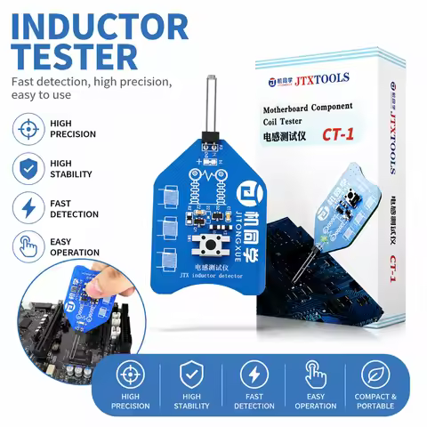 JTX CT-1 Inductor Tester Meter LCR Capacitance Resistance LCD Multimeter for PCB Motherboard Repair 