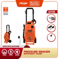 Black & Decker 125 Bar Pressure Washer Water Jet (1700W) BEPW1800T-B1