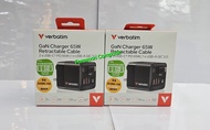 🌟全新行貨🌟⭕Verbatim GaN Charger 65W 2 Port Retractable Cable Dispaly UK Plug 伸縮Type-C 內置快充65W充電線 32056 國