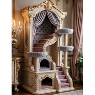 Indoor Cat Villa Solid Wood Indoor Cat Climbing Frame Cat Litter Cage Kitten Villa Luxury High-End C