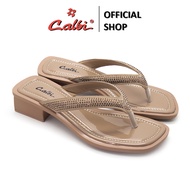 CALBI CNTX 1914 Sandal Block Heels 45cm Slip-on Jepit Motif Permata Simple Classic Mewah Anya