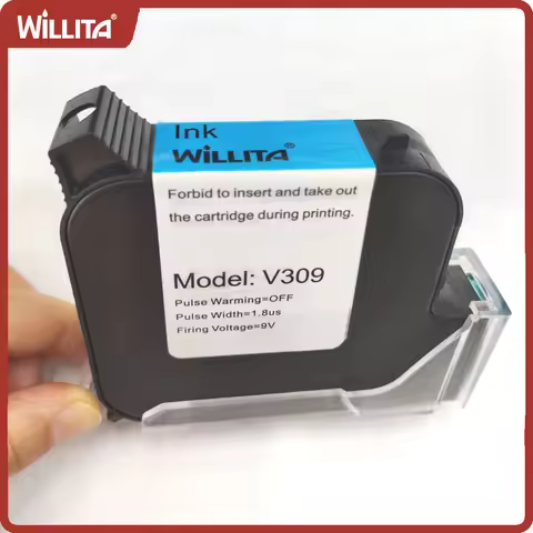 25.4mm Universal Quick Dry Solvent Ink Cartridge for Handheld Inkjet Printers Black/Red/Yellow/Green