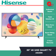 Hisense (Authorised Dealer) 65" UHD 4k Smart Tv 65A6100K-HISENSE MALAYSIA WARRANTY