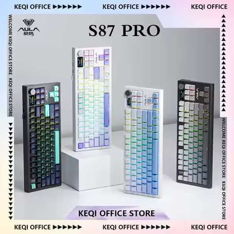 Aula S87pro Wireless Mechanical Keyboard RGB Three Mode Hot Swappable Gasket E-sports Gaming Keyboar