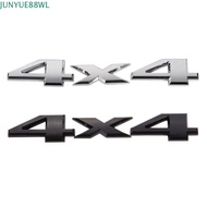 JUNYUE88WL Emblem Badge Silver 1PC Auto Accessories 4X4 Logo 3D Motor Auto Decals