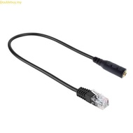 Doublebuy Durability PVC Telephone Headsets Adapter RJ9 To 3 5mm Converter Cable 25cm