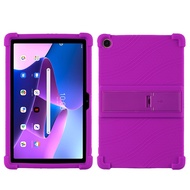 Silicone Cover Case Stand Holder For Lenovo Tab M10 Plus Gen 3 Case 10.61" Tablet PC case For Lenovo M10 Plus 3rd Gen 2022 Protective Cover Silicone Case