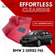 Motto Customised 5D Car Mat BMW 2 Series F45 [PU Leather alas kaki karpet kereta carpet 100% Fit]