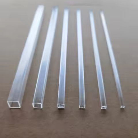 Square Acrylic Pipe, Transparent Plexiglass Tube, Hollow Duct, PMMA, Cantal Length 200mm, 3X3, 4X4, 