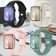 4 Silicone Watch Bands Compatible with Apple Watch, Sizes 38mm to 49mm