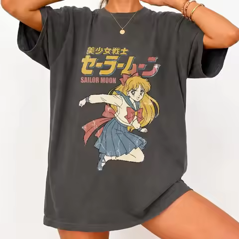 Sailor Uranus Haruka Tenoh Vintage T Shirt, 90s Anime Tee, Retro Anime Streetwear