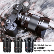 Viltrox 13มม. F1.4 Sony E Mount Fujifilm X Nikon Z Mount เลนส์ปรับโฟกัสอัตโนมัติเลนส์มุมกว้างพิเศษสำหรับ Z6 A6600 A7iii เลนส์กล้องถ่ายรูป XT4