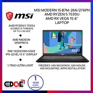 EDGE | MSI Modern 15 B7M-276PH/278PH AMD Ryzen 5 7530U Radeon RX Vega Graphics 15.6" Laptop