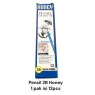 HIJAU (GET 12 PENCILS) 2B PENCILS HONEY GREENbiru 2B Honey Wooden Pencil/