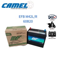[ Installaton Provided ] M42 EFB | 60B20L/R | B20 L/R ] CAMEL DF EFB | Car Battery Bateri Kereta | M