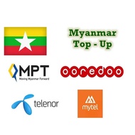 MYANMAR MOBILE TOPUP FOR MPT, OOREDOO, TELENOR &amp; MYTEL 🇲🇲 📲