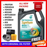 *With Original Oil Filter* ALL NEW Petronas Syntium 800 EU 10W40 Semi Synthetic Engine Oil (4L) 10W-40
