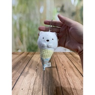 Sumikko ice cream plush keychain/sumikko gurashi plush/shirokuma plush/sumikko gurashi Doll/sumikko Doll/sumiko Doll/sumikko shirokuma/sumikko ice cream/sumiko ice cream/ice cream Doll/ice cream Doll plush keychain