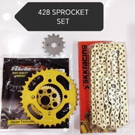 428 SPROCKET SET AVETA RX110/V13R SPROCKET RANTAI 428 CHAIN #428 SPOKET RANTAI SATU SET