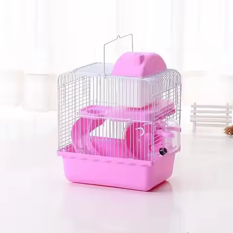 Small Castle Hamster Cage Exterior Pet Cage Portable Cage Double Layer Hamster Golden Bear Big Castl
