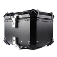 Motorcycle Trunk Storage Box Waterproof Quick Release Aluminum Alloy Tail Box with Backrest45L/55L/6