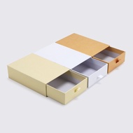 Gift Cardboard Box Pull-out Drawer Box Storage Small Gift Box Textured Special Paper 5 Colors Spot Wholesale/White Kraft Mailing Box / E-Commerce Carton / Packaging Box