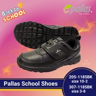 100% Original PALLAS JAZZ 205-1185BK SCHOOL SHOES SINGLE VELCRO STRAP Black Shoe | Kasut Sekolah PAL