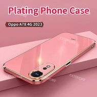 Oppo A78 4G 2023 Luxury Plating Casing For OPPO A78 4G A 78 78A OppoA78 2023 4G 5G Phone Case Soft S