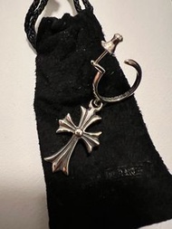 Chrome Hearts Earring 耳環 Tiny CH Cross Hoop