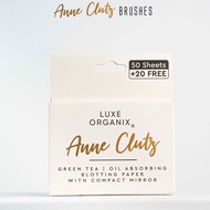 Anne Clutz x Luxe Organix Green Tea Blotting Paper with Compact Mirror 50+20 sheets