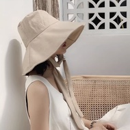 New Bucket Hat Sun Hat Anti-Ultraviolet Double-Sided Folding Japanese Style Trendy Sun Hat Big Brim 